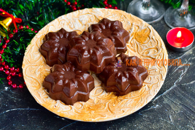 Новогоднее желе из какао — красивый, вкусный и праздничный десерт