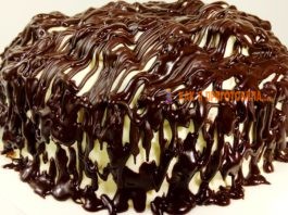 Торт «Пинчер» из чернослива, на сметанном креме